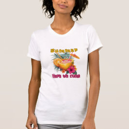 Tropische Mango Cocktail Vibes, vrouwen slim fit t T-shirt