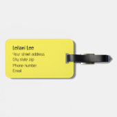 Tropische mango tango gepersonaliseerd bagagelabel (Achterkant horizontaal)