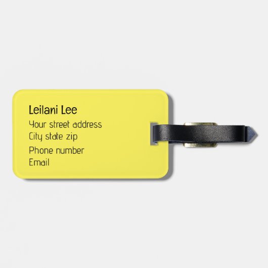 Tropische mango tango gepersonaliseerd bagagelabel (Achterkant horizontaal)