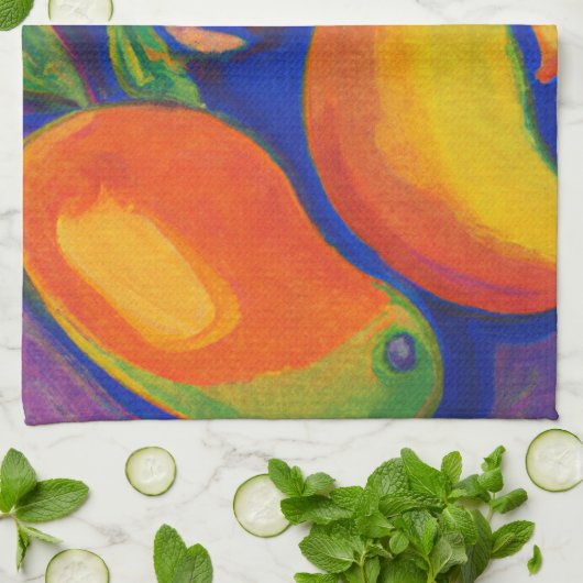 tropische mangoliefhebbers theedoek (Gevouwen)