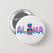 Tropische mantel Aloha-ananas Ronde Button 5,7 Cm (Voorkant /achterkant)
