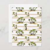 Tropische mantel en palmen briefkaart (Voorkant / Achterkant)