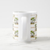 Tropische mantel en palmen grote koffiekop (Achterkant)