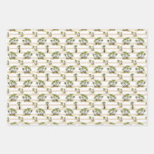 Tropische mantel en palmen inpakpapier vel (Voorkant 2)