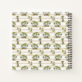 Tropische mantel en palmen notitieboek (Achterkant)