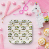 Tropische mantel en palmen papieren bordje (Feest)