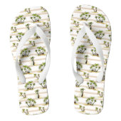 Tropische mantel en palmen teenslippers (Voetbed)