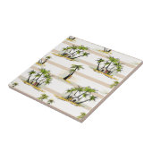 Tropische mantel en palmen tegeltje (Zijkant)