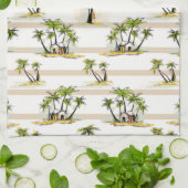 Tropische mantel en palmen theedoek (Gevouwen)