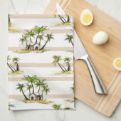 Tropische mantel en palmen theedoek (Quarter Fold)