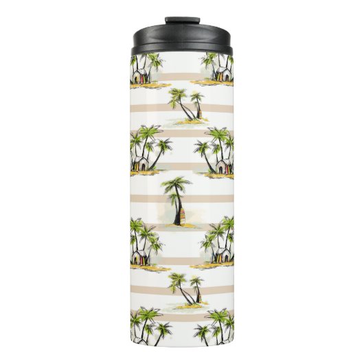 Tropische mantel en palmen thermosbeker (Voorkant)