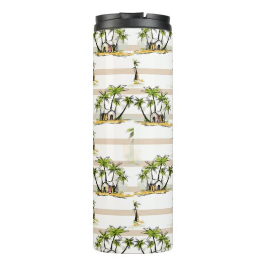 Tropische mantel en palmen thermosbeker (Achterkant)