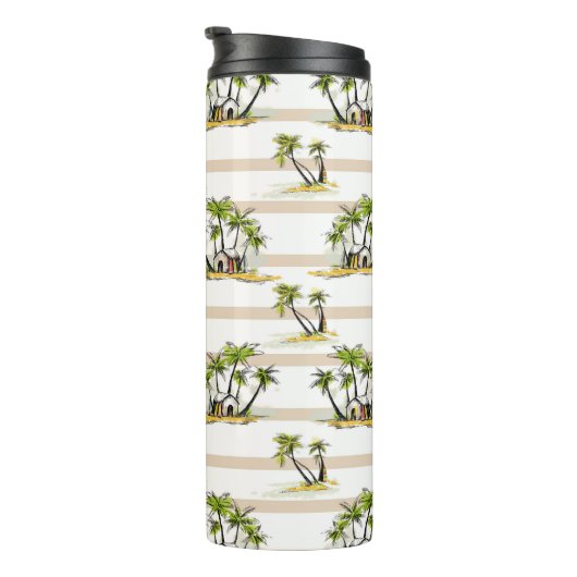 Tropische mantel en palmen thermosbeker (Geroteerd rechts)