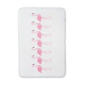 Tropische marchingroze flamingos badmat (Voorkant Verticaal)