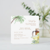 Tropische Margaritas Bier & BBQ de avond ervoor Kaart (Staand voorkant)