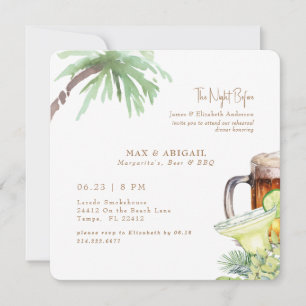 Tropische Margaritas Bier & BBQ de avond ervoor Kaart
