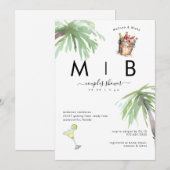 Tropische margaritas en biesparen huwelijk save the date (Voorkant / Achterkant)