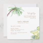 Tropische Margaritas & Tacos de avond ervoor Kaart (Voorkant)