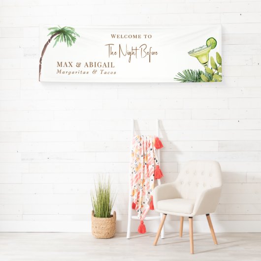 Tropische Margaritas & Tacos de avond ervoor Spandoek (Insitu)