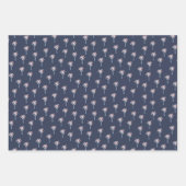 Tropische marine, blush roze geassorteerd inpakpapier vel (Voorkant 3)