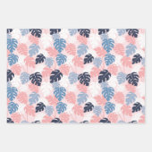 Tropische marine, blush roze geassorteerd inpakpapier vel (Voorkant)