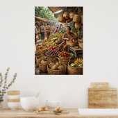 Tropische Marktfotografieposter Poster (Keuken)