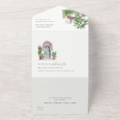 Tropische Marokkaanse deuropening binnenplaats bru All In One Uitnodiging (Buitenkant)