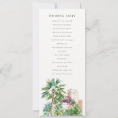 Tropische Marokkaanse Deuropening Trouwprogramma Kaart (Achterkant)