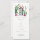 Tropische Marokkaanse Deuropening Trouwprogramma Kaart (Voorkant)