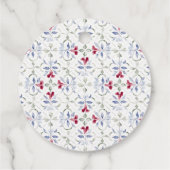 Tropische Marokkaanse Doorway Waterverf bruiloft Bedankjes Labels (Achterkant)