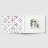 Tropische Marokkaanse Doorway Waterverf bruiloft Gastenboek (Volledig)