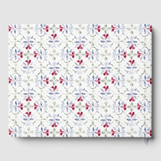 Tropische Marokkaanse Doorway Waterverf bruiloft Gastenboek (Achterkant)