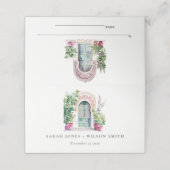 Tropische Marokkaanse Doorway Waterverf bruiloft Plaatskaartje (Buitenkant ongevouwen)