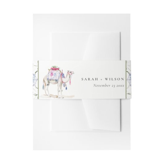 Tropische Marokkaanse Doorway Waterverf bruiloft Uitnodigingen Wikkel (Voorkant Voorbeeld)