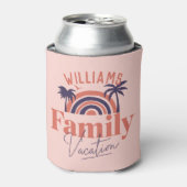 Tropische matchingfamilievakantie blikjeskoeler (Blikje Voorkant)