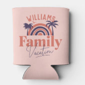 Tropische matchingfamilievakantie blikjeskoeler (Achterkant)