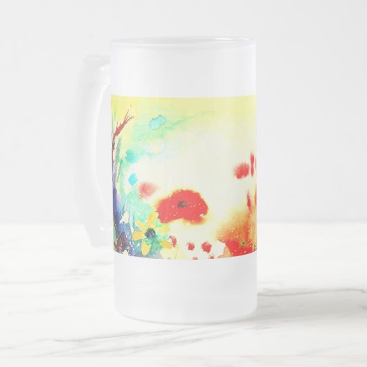 Tropische. Matglas Bierpul (Voorkant links)