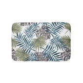 Tropische Mauve Green Palm laat Waterverf kunst Badmat (Voorkant)