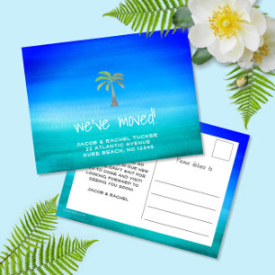 Tropische mededeling van de Neon Beachy Palm Movin Briefkaart