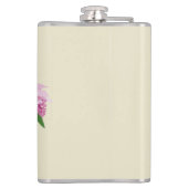 Tropische Medinilla Roze Bloem Geel Vaas Naam Heupfles (Achterkant)