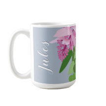 Tropische Medinilla Roze Bloem op Blauw Naam toevo