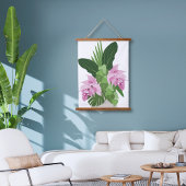 Tropische Medinilla Roze Bloem op Wit Hangend Wandkleed