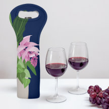 Tropische Medinilla Roze Bloem Vaas op Donkerblauw