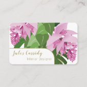 Tropische Medinilla Roze Bloem Wit Panel Visitekaartje (Voorkant)