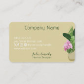 Tropische Medinilla Roze Bloem Wit Panel Visitekaartje (Achterkant)