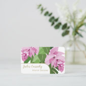 Tropische Medinilla Roze Bloem Wit Panel Visitekaartje (Staand voorkant)