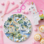 Tropische mediterrane bruiloft papieren bordje (Feest)