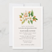 Tropische mediterrane Waterverf bruiloft Kaart (Voorkant)