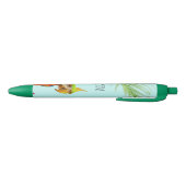 Tropische Meerkleurige Ara Vogel & Monogram Pen (Bodem)