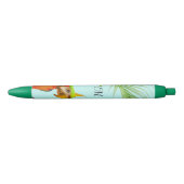 Tropische Meerkleurige Ara Vogel & Monogram Pen (Voorkant)